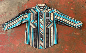BOYS AZTEC POPLIN PRINT CHOCOLATE ROCK & ROLL |RRBSOSRZ0U