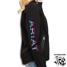 Load image into Gallery viewer, ARIAT | WOMEN NEW TEAM SOFTSHELL JACKET BLACK/SERAPE