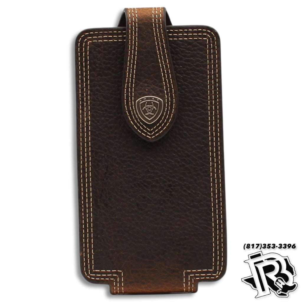 ARIAT CELL CASE LARGE TRIPLE STITCHED MEDIUM BROWN A0602244