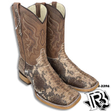 Load image into Gallery viewer, PY-THON CHOCO | MEN SQUARE TOE WESTERN BOOTS