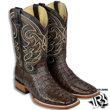 Load image into Gallery viewer, ORIGNAL -CAIMAN TAIL TABACO | MEN WESTERN SQUARE TOE BOOTS