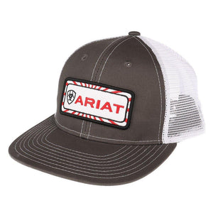 Mens Grey Cap With Ariat Patch