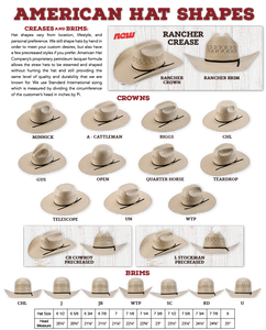“ 5604 “ TALL CROWN | AMERICAN HAT COWBOY STRAW HAT
