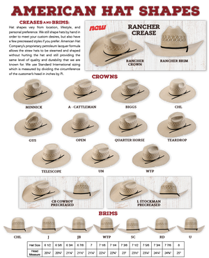 “ TC8860 “ | AMERICAN HAT COWBOY STRAW HAT