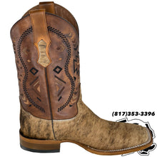 Load image into Gallery viewer, “ Augustine “ | MEN WESTERN SQUARE TOE DARK COWHIDE BOOTS