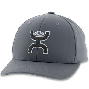 2009GY-Y Desc: "Solo III" Hooey Grey 6-Panel Flexfit with Black and White Logo - Youth