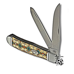 “ Andrew  “ | HOOEY WESTERN POCKET KNIFE AZTEC LIGHT BROWN HK121