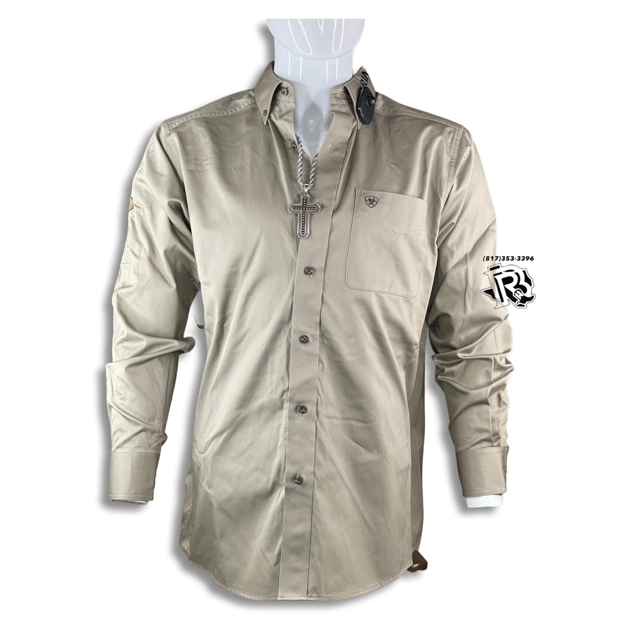 “ Cam “ | ARIAT MEN LONG SLEEVE SHIRT KHAKI 10040700