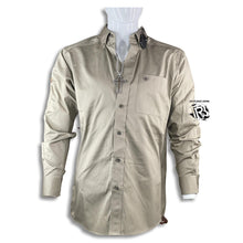 Load image into Gallery viewer, “ Cam “ | ARIAT MEN LONG SLEEVE SHIRT KHAKI 10040700