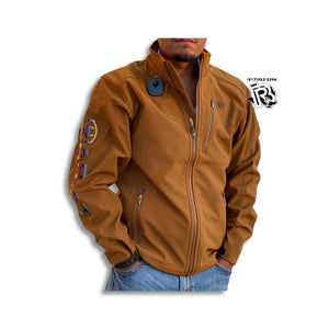 “ Chestnut “ | Men Ariat Orange Brown Softshell Jacket Outerwear 10041612