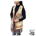 “ Elise “ | WOMEN VEST SOUTHERN WESTERN  VINTAGE DESIGN CREAM PRWO38RZXA