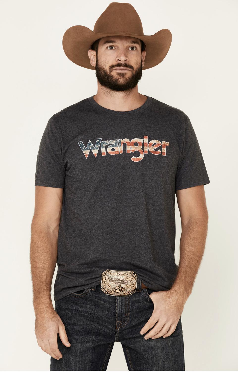 mens wrangler usa logo t-shirt | 112325766