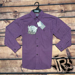 PANHANDLE KIDS SHIRT LONG SLEEVE AUBERGINE C0D4153