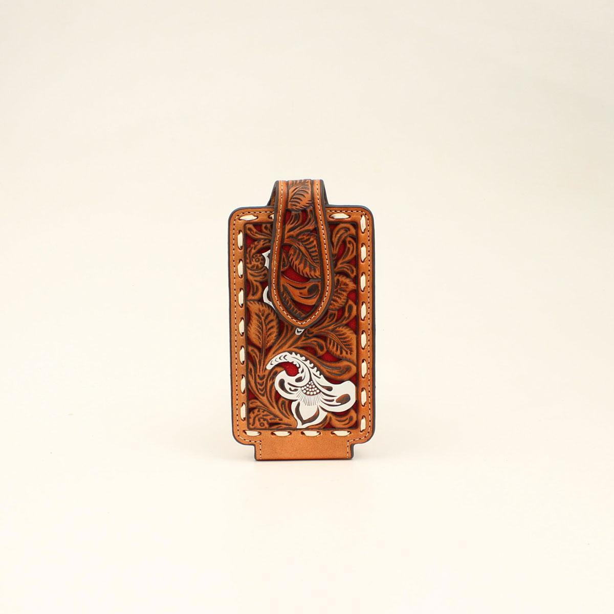 CELL CASE MEDIUMPIERCED PAINTED FLOWER BUCK LACE RED 0695804