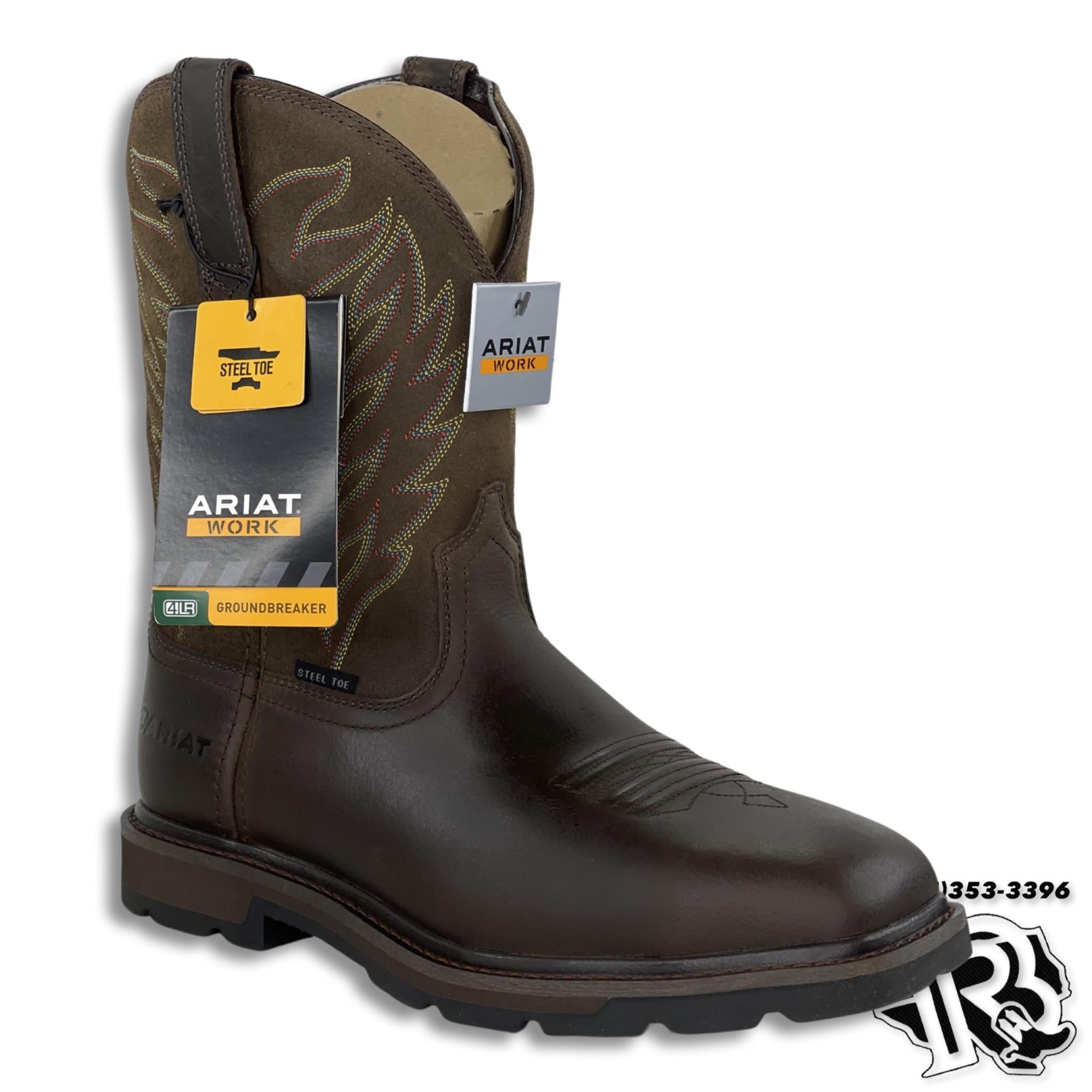 ARIAT NO STEEL | GROUNDBREAKER MEN WESTERN WORK BOOTS 10020059