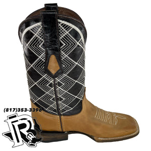 “ Garrett “ | Men Western Square Toe Boot Light Brown 505