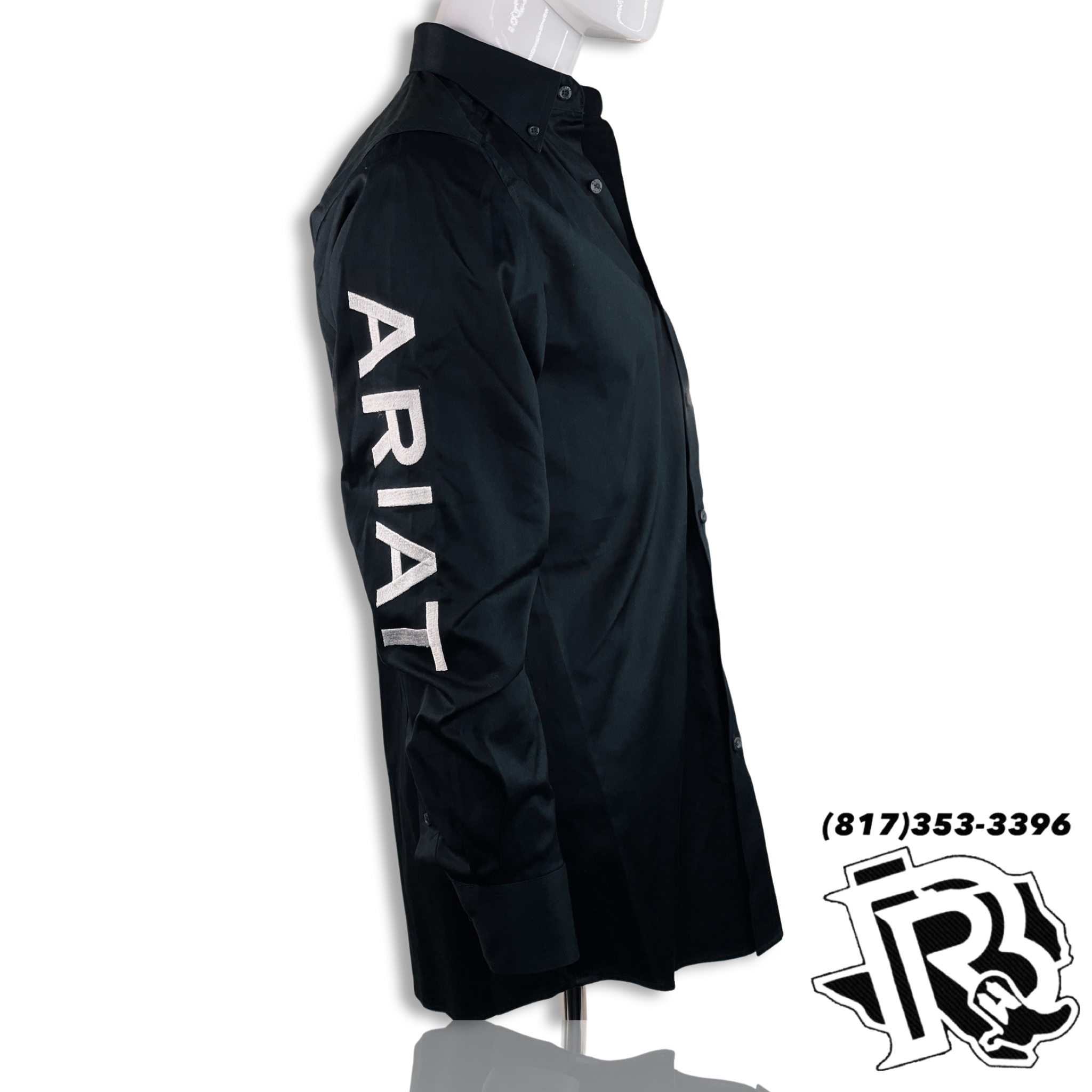 ARIAT MEN SHIRT | BLACK Team Logo Twill Fitted Shirt 10034231