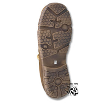 Load image into Gallery viewer, “ TONY “ |MEN MOC SHOES WITH TOOLED LEATHER LIGHT BROWN