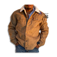 Load image into Gallery viewer, “ Madison “ | MENS TRUCKER JACKET OW22 KHAKI CINCH MWJ1074005
