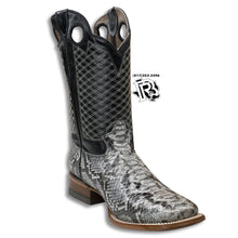Load image into Gallery viewer, -PYTHON NATURAL PRINT | MEN WESTERN SQUARE TOE BOOTS
