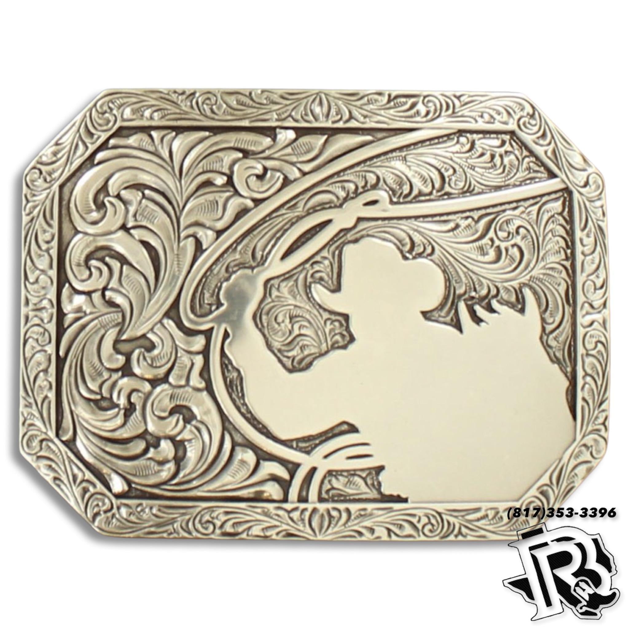 RECTANGLE STAMPED EDGE COWBOY ROPING LASRP