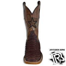 Load image into Gallery viewer, ORIGNAL PYTHON 15 FOOT |  SNAKE SQUARE TOE MEN SQUARE TOE BOOTS