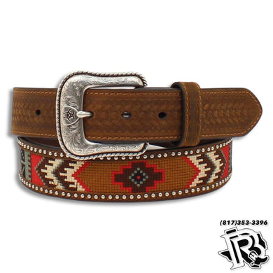 ARIAT MENS BELT | EMBROIDERED INLAY VINTAGE BROWN A1033202