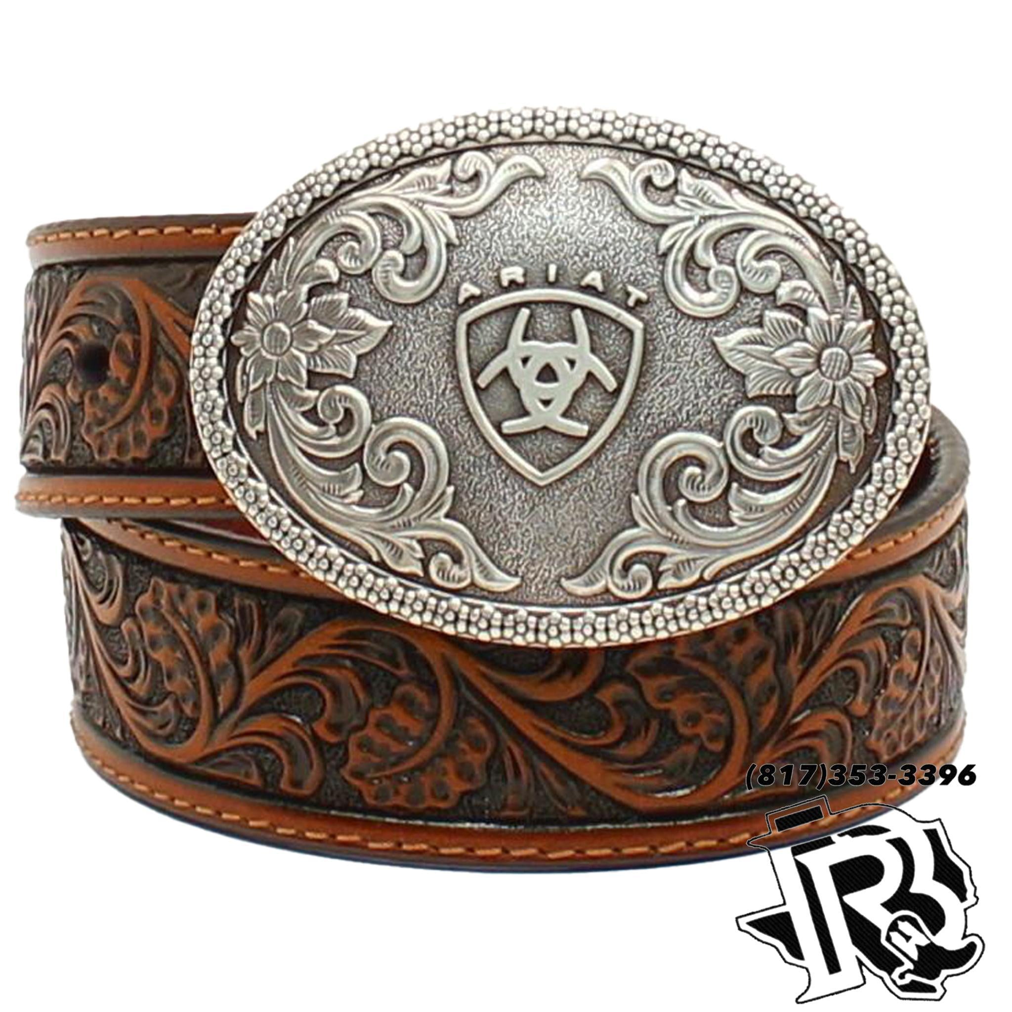 Ariat Western Belt Buckle - Men's Belts in Silver