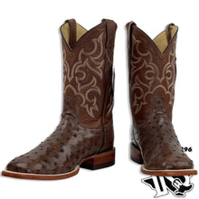 Load image into Gallery viewer, OSTRICH TABACO ORIGNAL | JUSTIN BOOTS MEN SQUARE TOE WESTERN BOOTS