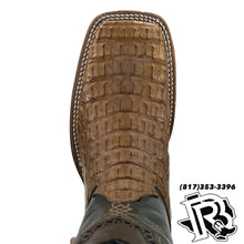 Load image into Gallery viewer, CAIMAN HORN BACK ORIGNAL | TAN SQUARE TOE MEN BOOTS