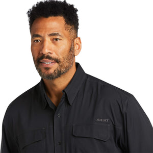 MEN'S VENTTEK OUTBOUND CLASSIC FITTED ARIAT BLACK SHIRT LONG SLEEVE    |10039581