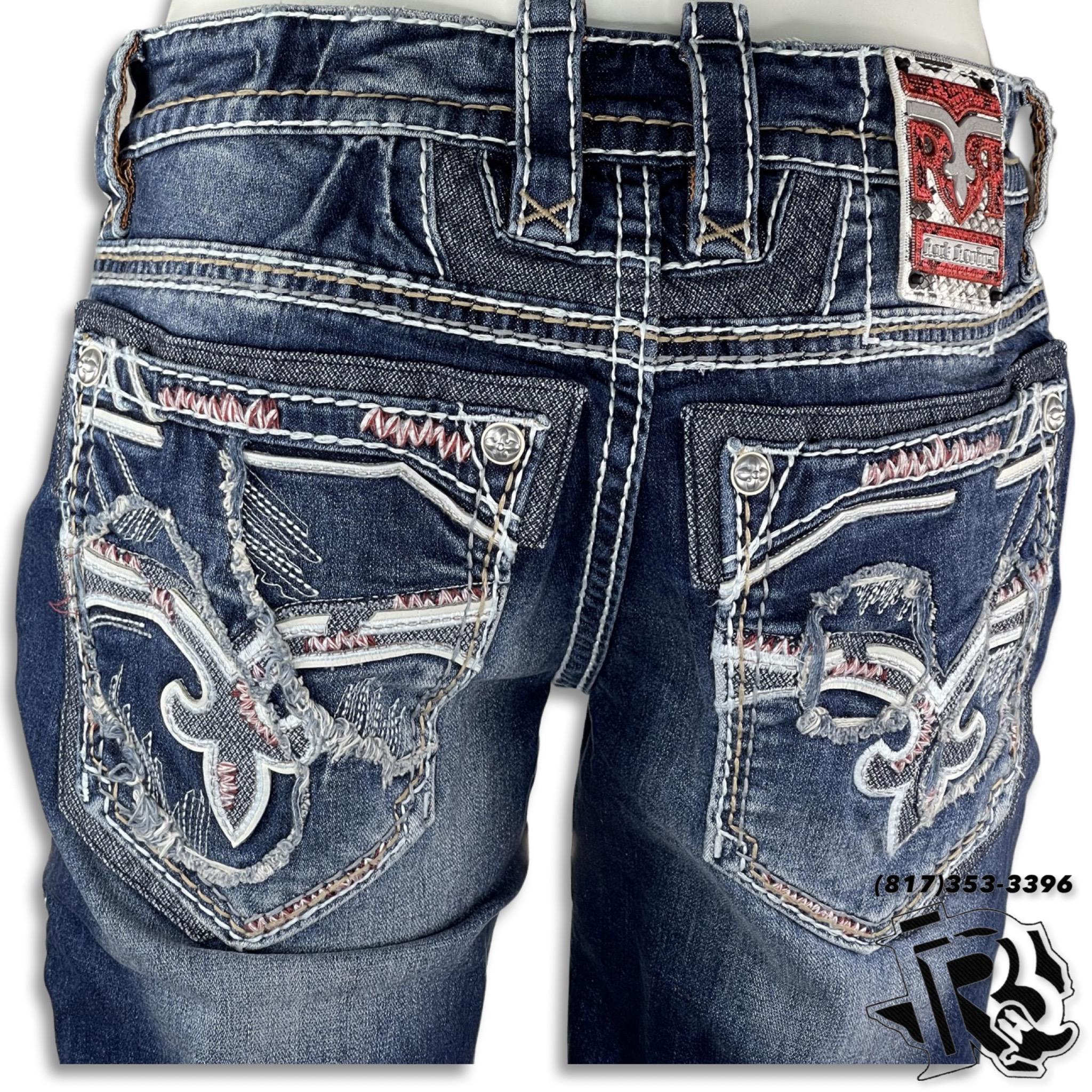 SLIM STRAIGHT | ROCK REVIVAL JEAN DARK WASH