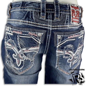 SLIM STRAIGHT | ROCK REVIVAL JEAN DARK WASH