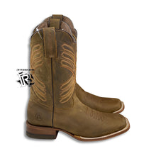Load image into Gallery viewer, DARK BROWN | MEN SQUARE TOE WESTERN COWBOY BOOTS