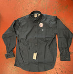 MENS LONG SLEEVE PRINT NAVY SHIRT CINCH | MTW1105415