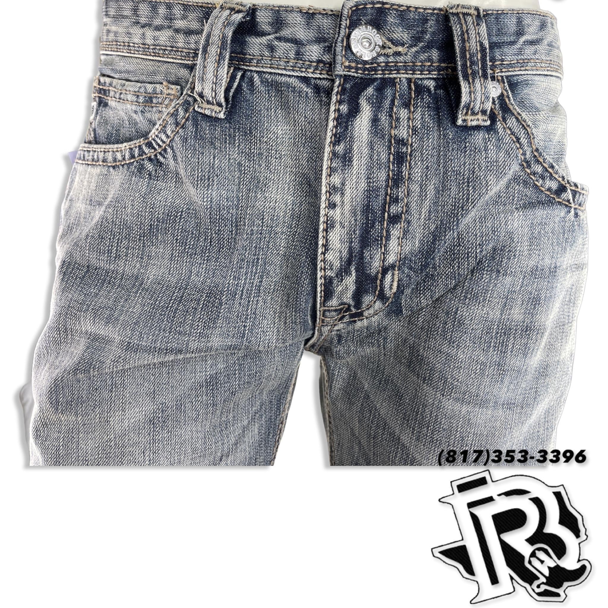 SLIM STRAIGHT | LIGHT WASH MEN'S ROCK ROLL WESTERN JEANS BLUE LABEL