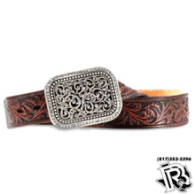 Load image into Gallery viewer, ARIAT LADIES BELT | WOMEN BROWN TOOLED LEATHER  FASHION BELT A10006957