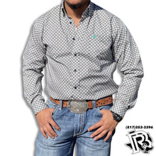 Load image into Gallery viewer, SQUARE PATTERN | MEN WESTERN COWBOY LONG SLEEVE SHIRT BY CINCH