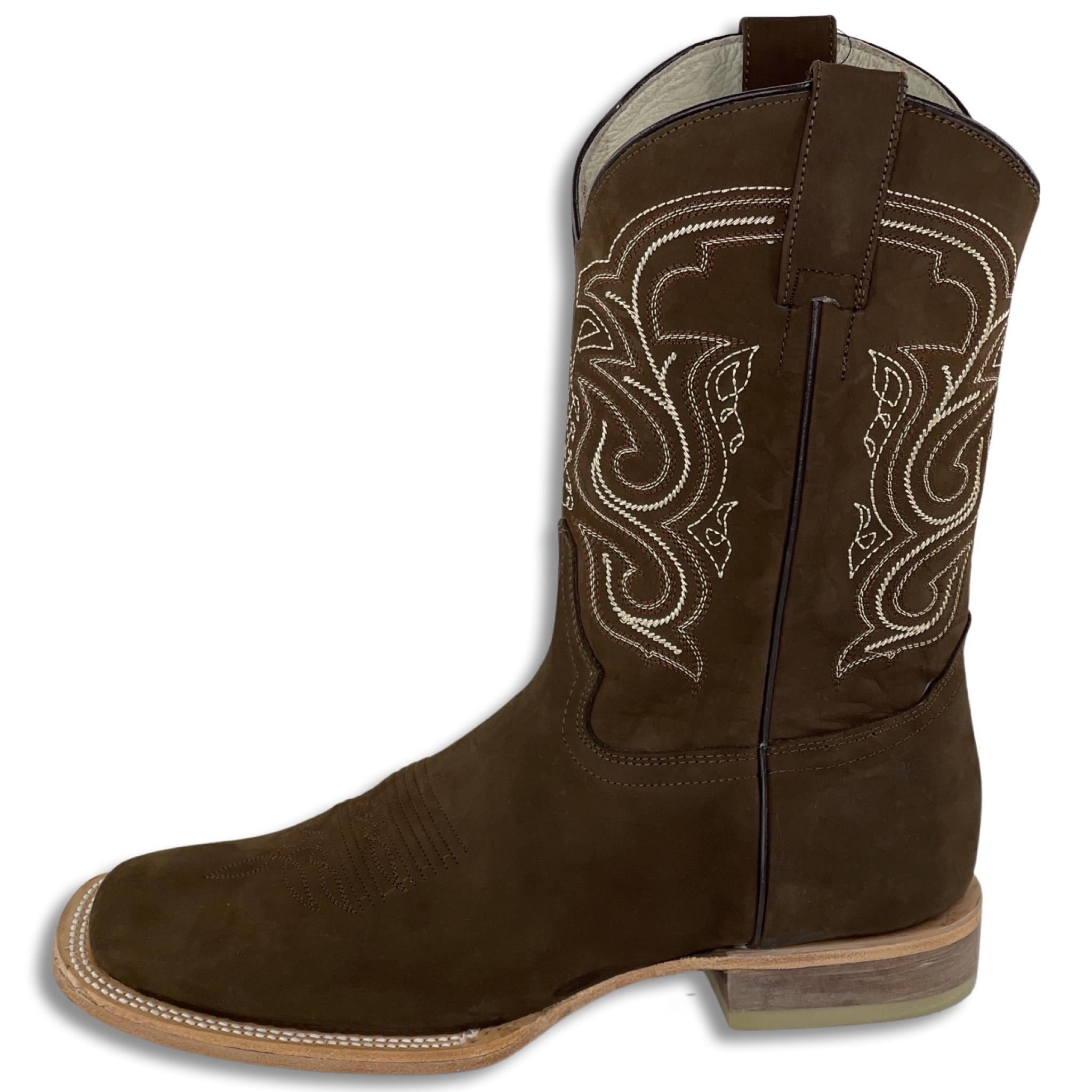 MATTE BROWN | MEN SQUARE TOE WESTERN BOOTS