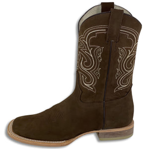 MATTE BROWN | MEN SQUARE TOE WESTERN BOOTS