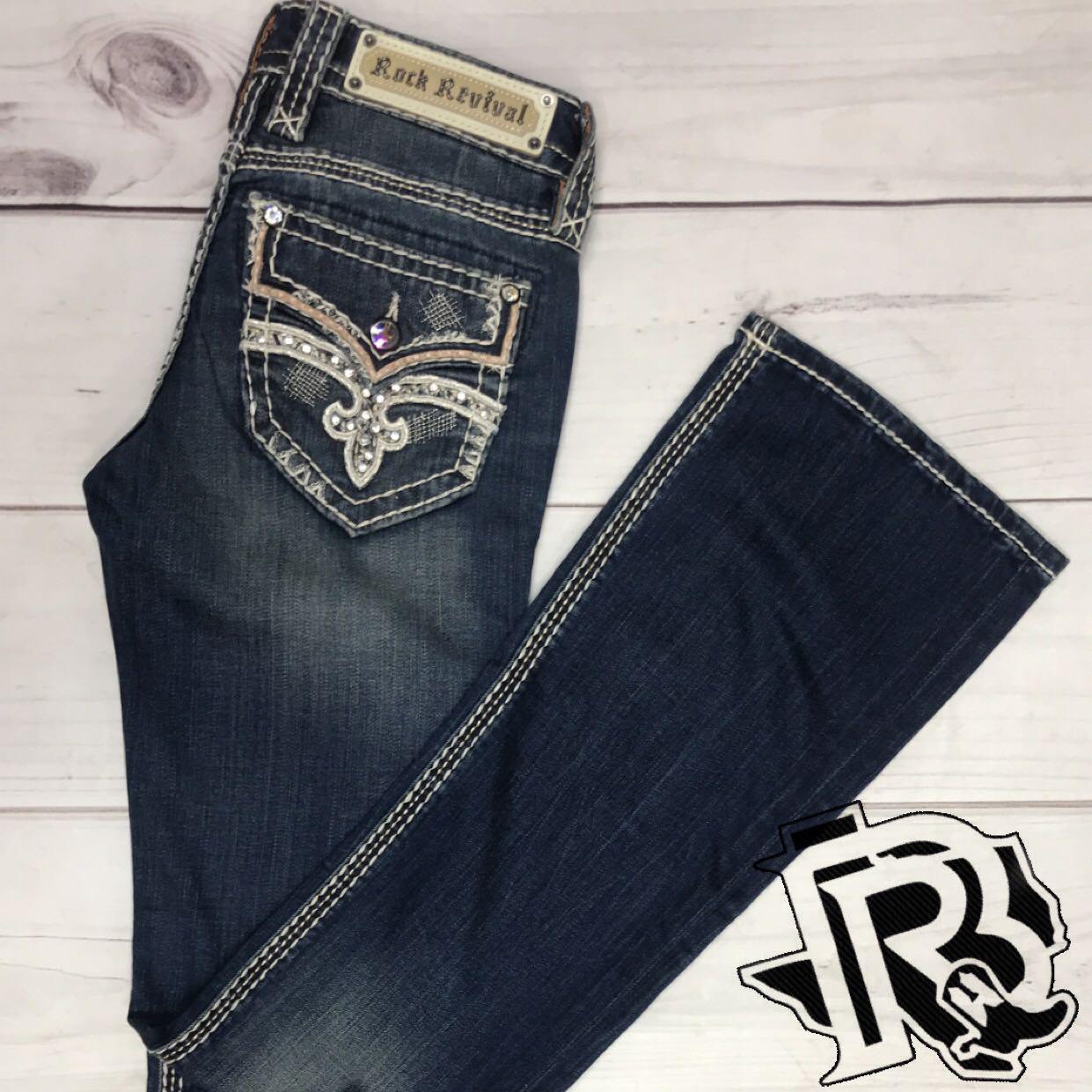 ROCK REVIVAL RAVEN BOOT CUT JEANS