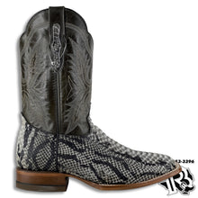 Load image into Gallery viewer, -PYTHON NATURAL PRINT | MEN SQUARE TOE WESTERN COWBOY BOOTS
