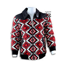 Load image into Gallery viewer, “ Ramsey ” | MENS WOOL AZTEC COAT POWER RIVER SCARLET | PRM092RZZD