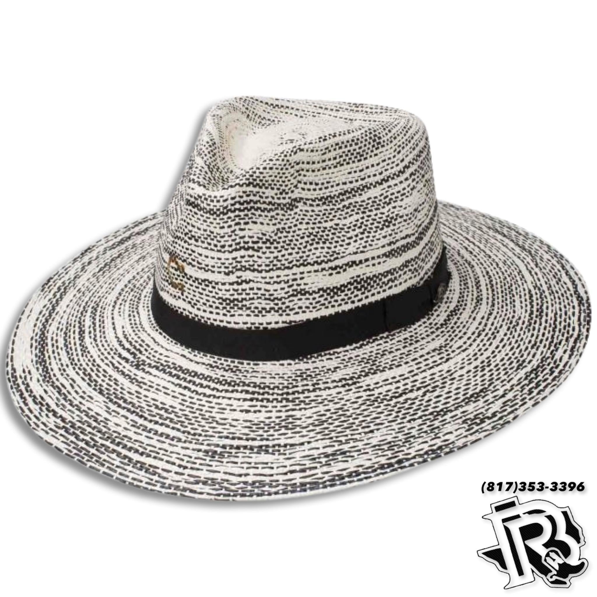 Charlie 1 Horse | Hawaii Ya Natural and Black Straw Hat CSHIYA-3436BN