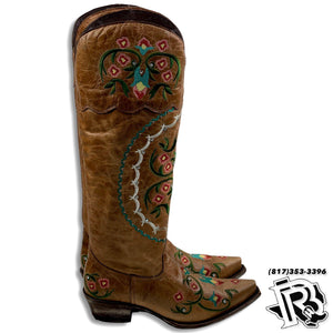 WOMEN BOOTS | “ISABLE” CAMEL WESTERN BOOTS MULTI COLOR STYLE #11001