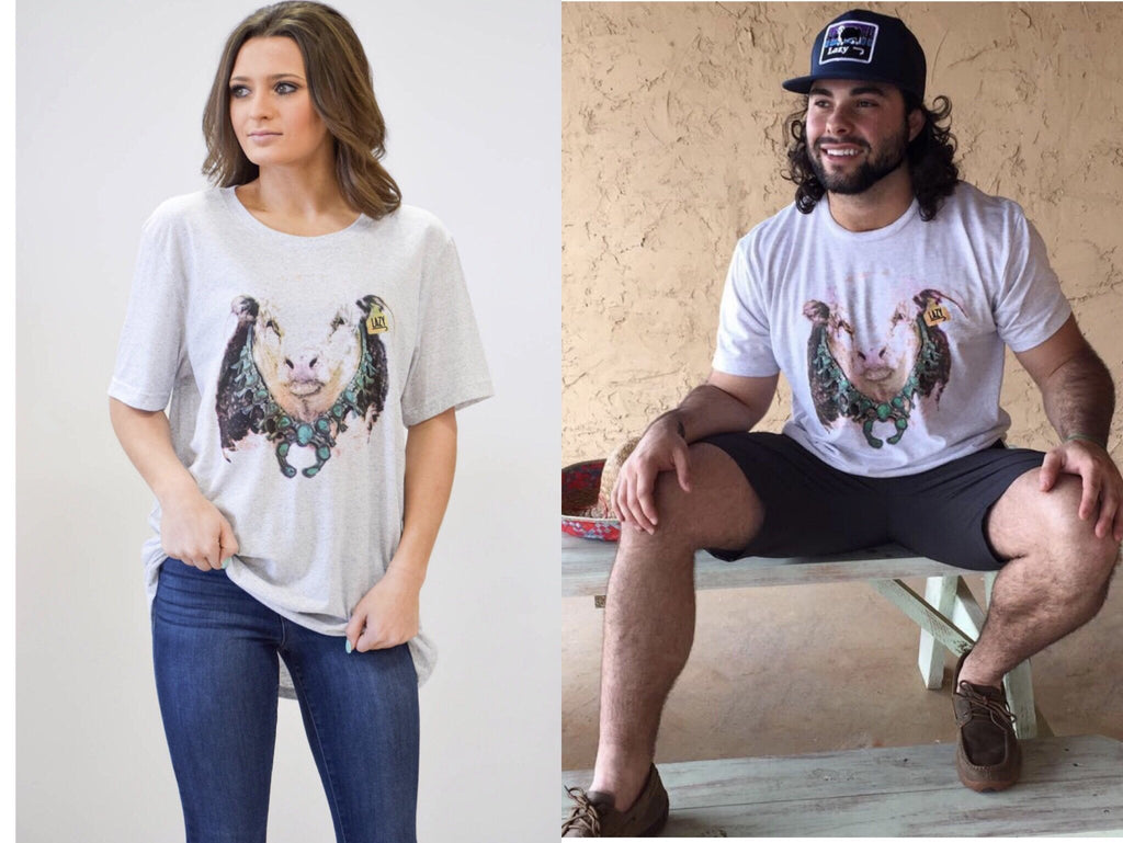 LAZY J: Hereford and Squash Blossom Tee