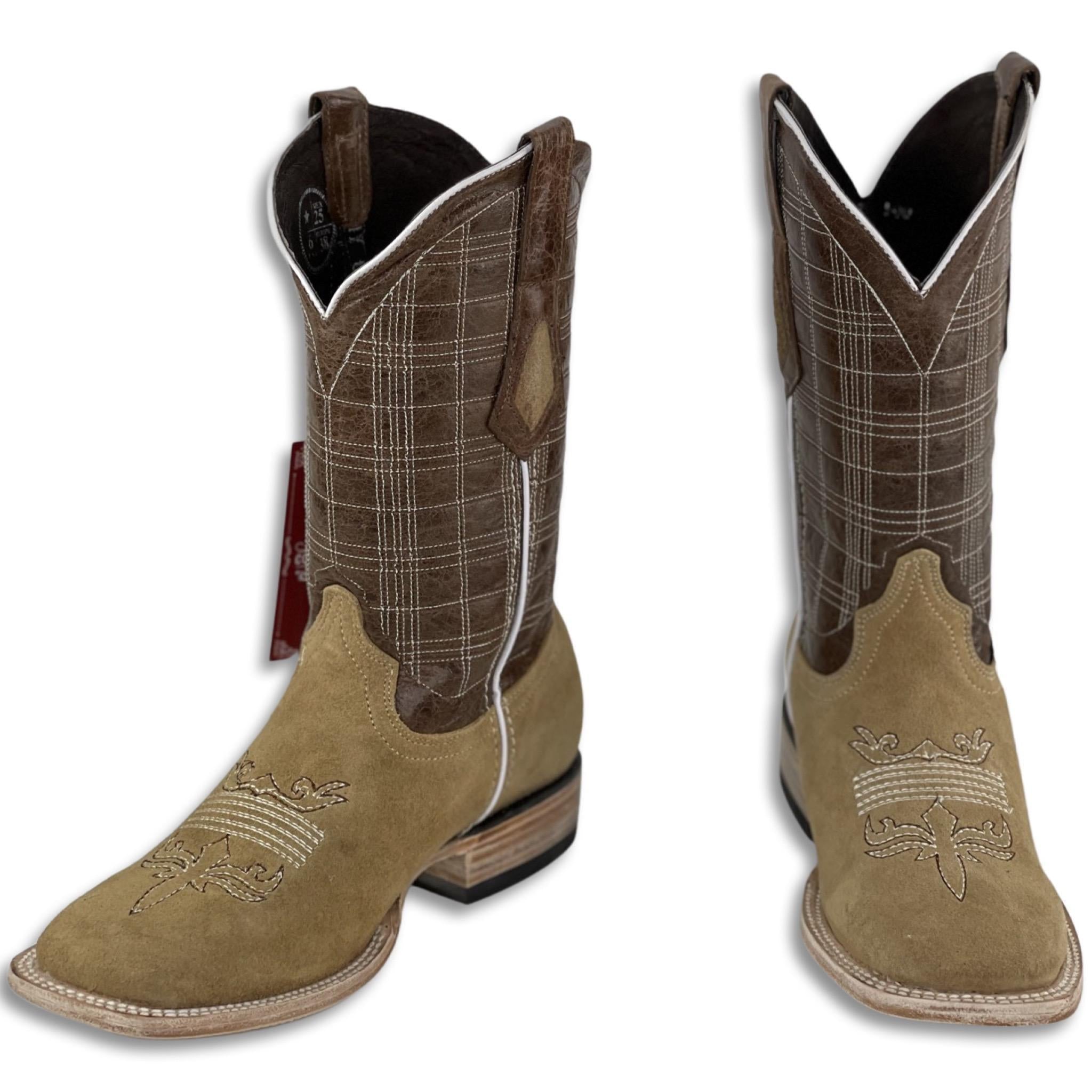 ROUGH OUT SAND | MEN SQUARE TOE WESTERN BOOTS