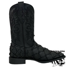 Load image into Gallery viewer, BIG BASS (FISH BOOTS) | MATTE BLACKED EDITION MEN SQUARE TOE