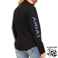 Load image into Gallery viewer, ARIAT | WOMEN NEW TEAM SOFTSHELL JACKET BLACK/SERAPE