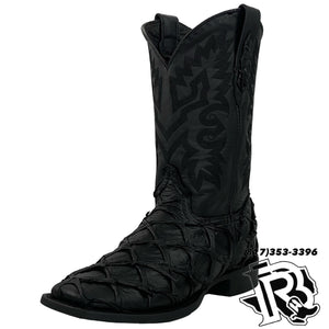 BIG BASS (FISH BOOTS) | MATTE BLACKED EDITION MEN SQUARE TOE